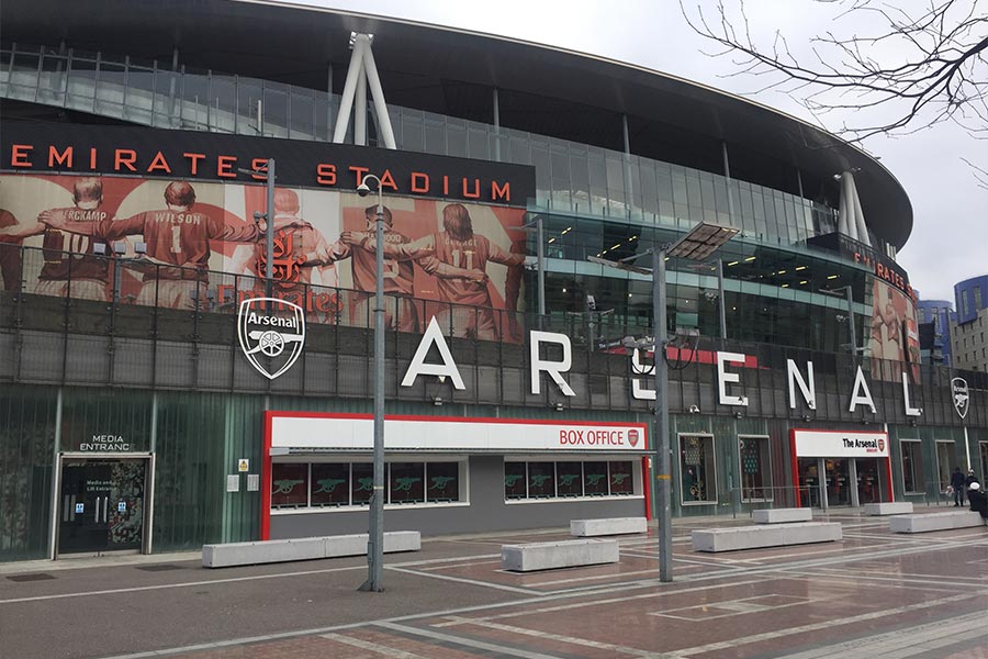 Das Emirates Stadium von Arsenal im Norden Londons