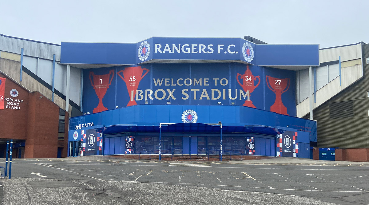 Ibrox Stadium vom Rangers FC in Glasgow