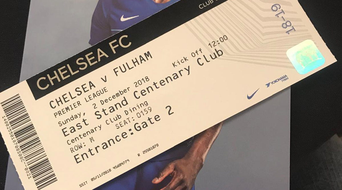 Fußballticket für ein Chelsea-Spiel